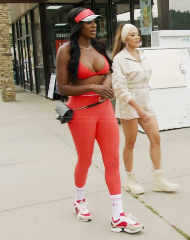 Wendy’s pink leggings and sports bra on The Real Housewives of Potomac