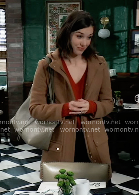 Willow’s tan coat on General Hospital