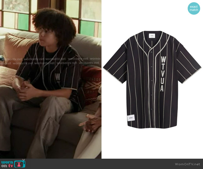 WTAPS Stripe Baseball Shirt worn by Denny Wilson (Declan Pratt) on 9-1-1