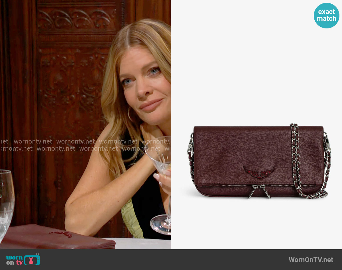 Zadig and Voltaire Rock Clutch worn by Phyllis Summers (Michelle Stafford) on The Young and the Restless