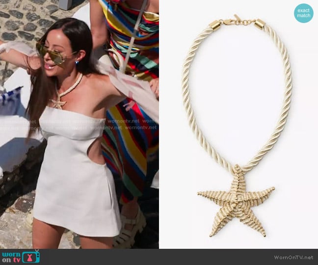 Zara Starfish Cord Necklace worn by Angie Katsanevas on The Real Housewives of Salt Lake City