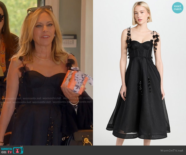 Zimmermann Natura Midi Corset Dress worn by Sutton Stracke on The Real Housewives of Beverly Hills