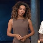Zuri’s brown mini dress on Access Hollywood