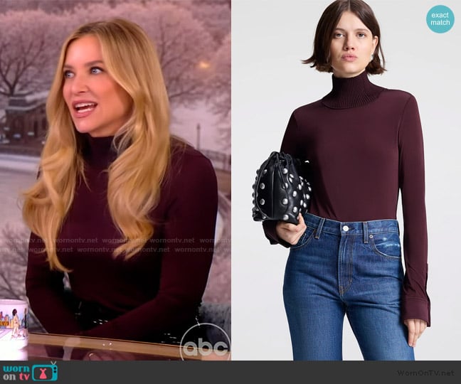 A.L.C. Elyse Combo Top worn by Jessica Capshaw on The View