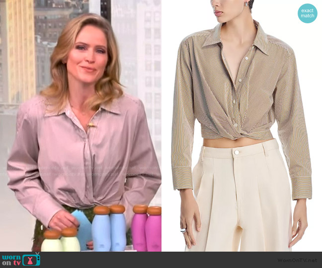 A.L.C. Leo Button Front Top worn by Sara Haines on The View