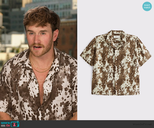 Abercrombie Printed Short Sleeve Shirt worn by West Wilson on Summer House