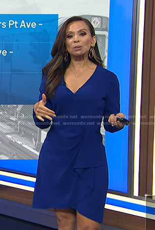 Adelle’s blue ruffle dress on Today