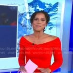Adriana Diaz’s red off-shoulder top on CBS Mornings