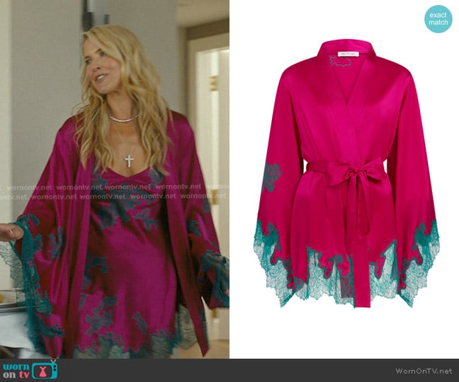 Agent Provocateur Christi Short Kimono worn by Angela Norris (Ali Larter) on Landman