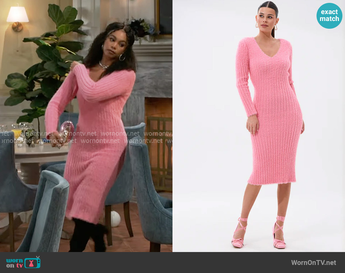 Akira Want You Back Knit Midi Dress worn by Chelsea Hamilton (RhonniRose Mantilla) on Beyond the Gates