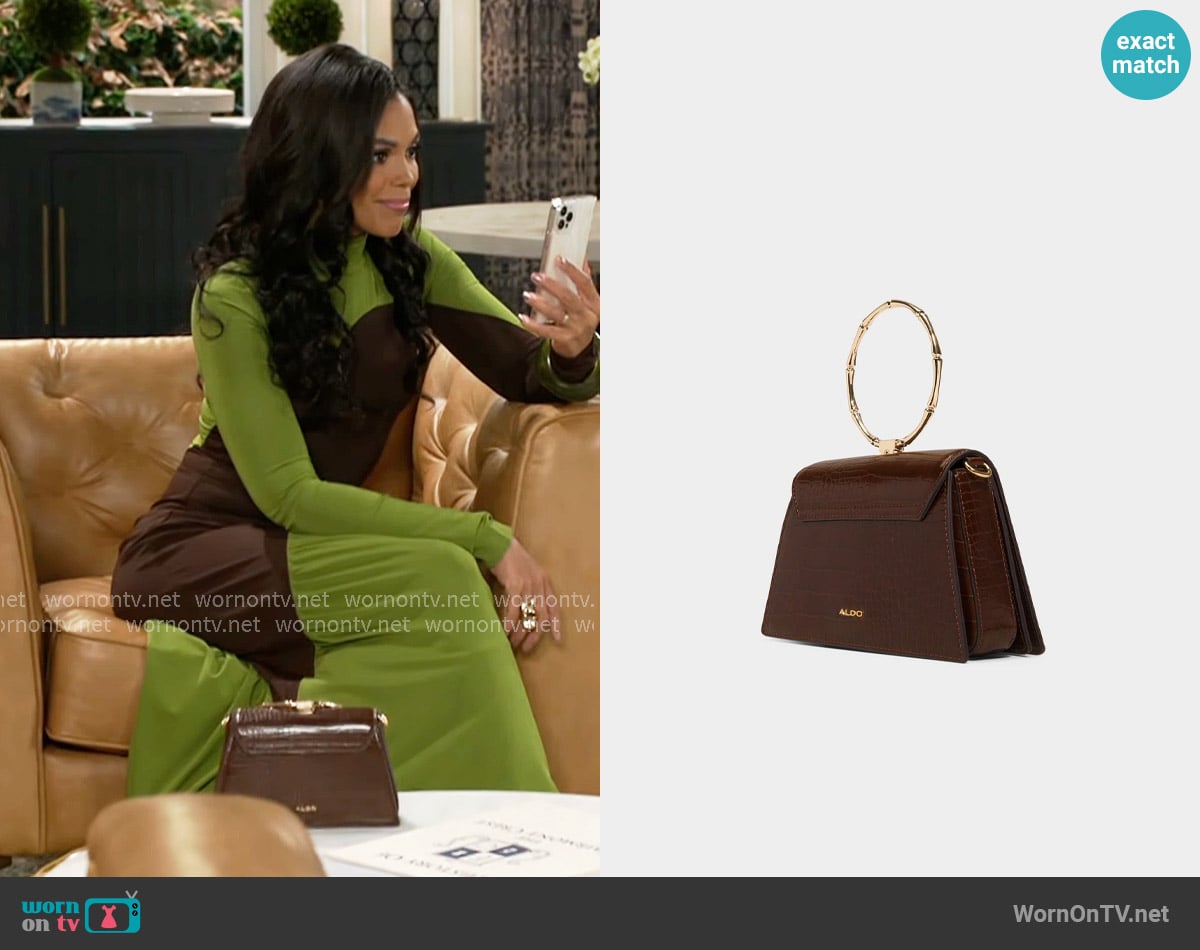 Aldo Akaylee Bag in Brown worn by Dani Dupree (Karla Mosley) on Beyond the Gates