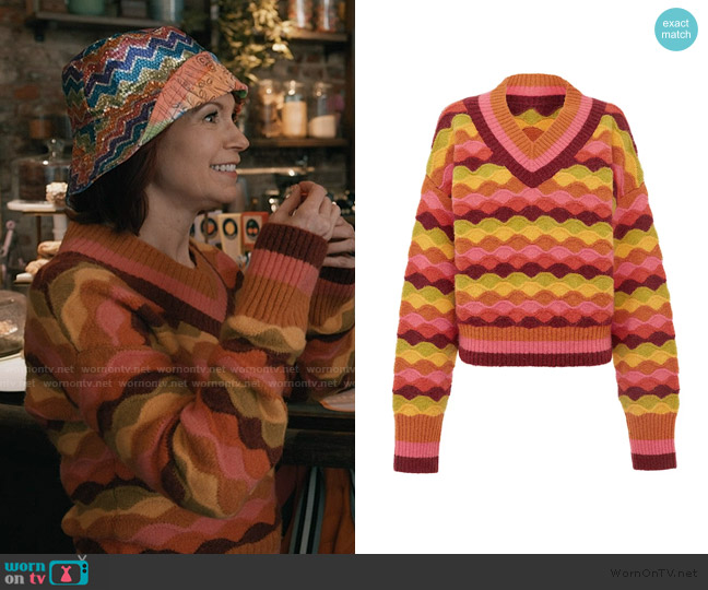 Alemais Rocco V Neck Sweater worn by Elsbeth Tascioni (Carrie Preston) on Elsbeth