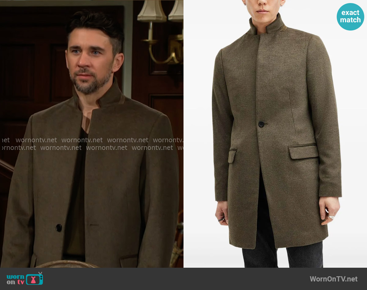 All Saints Manor Coat worn by Cane Ashby (Billy Flynn) on The Young and the Restless