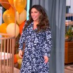 Alyssa’s blue floral print dress on The View