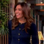 Amanda Carpenter’s blue ribbed mini dress on The View