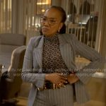 Amanda’s grey pinstripe suit on Will Trent
