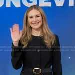 Dr. Amanda Kahn’s black jacket and suede belt on Good Morning America