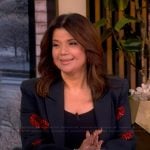 Ana’s blue embellished lips blazer on The View