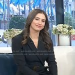 Angie Lassman’s black belted blazer dress on Today