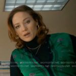 Angie’s green floral cardigan on Will Trent