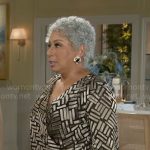 Anita’s geometric faux wrap top on Beyond the Gates