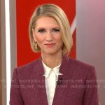 Anna Schecter’s purple tweed jacket on CBS Mornings