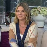 Jenna’s argyle print cardigan and jeans on Today