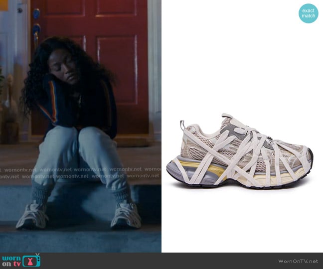 Azalea Wang Selie White Flat Sneaker worn by Samira Fisher (Keke Palmer) on The Burbs