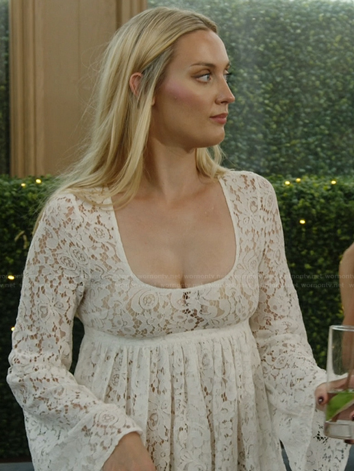 Bailey’s white lace dress on Summer House