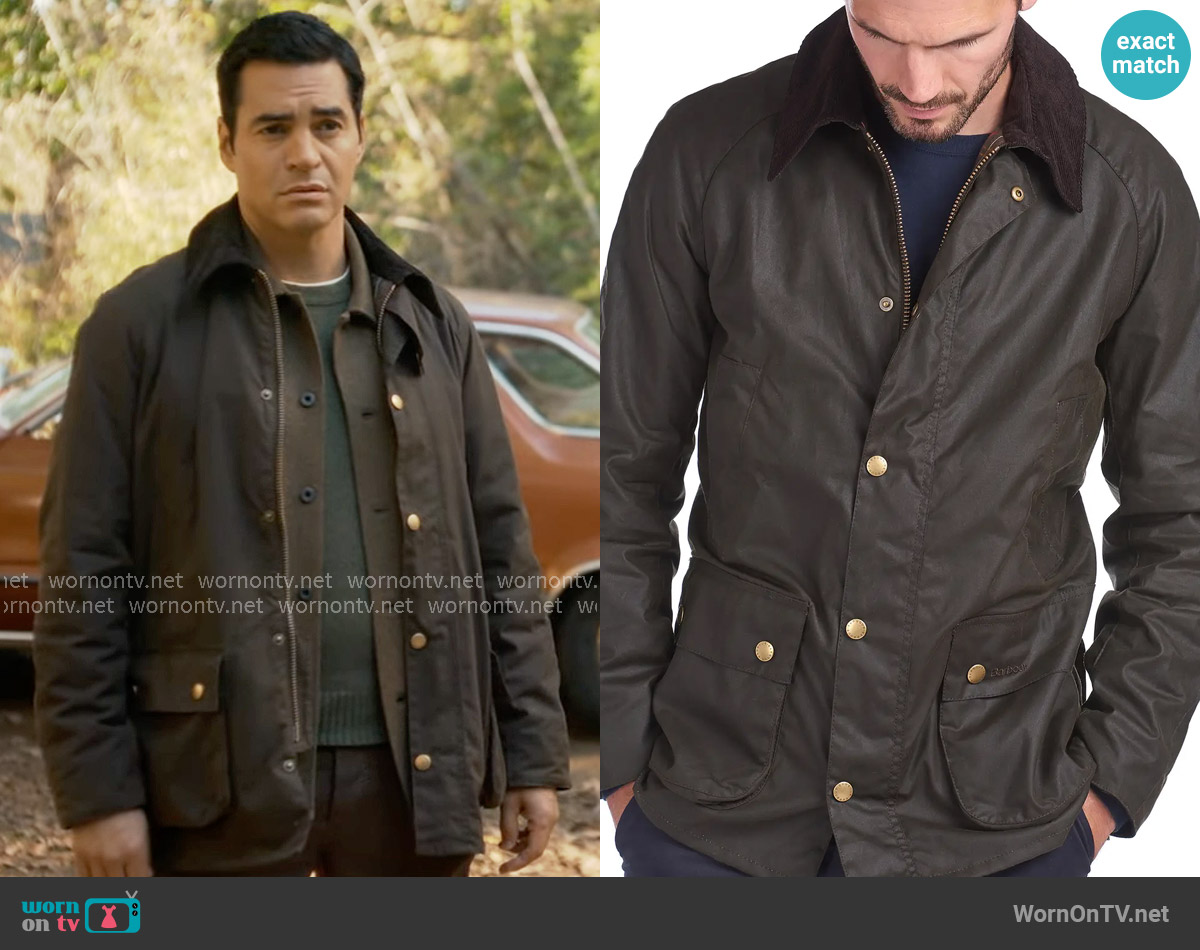 Barbour Ashby Jacket in Olive worn by Will Trent (Ramón Rodríguez) on Will Trent