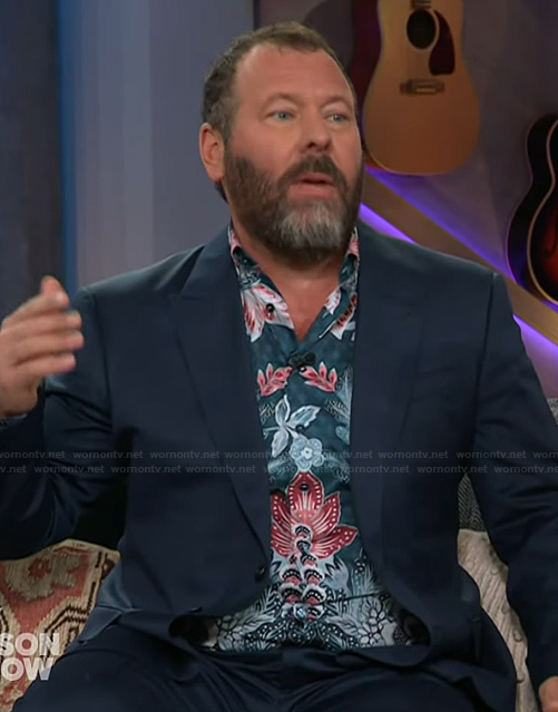 Bert Kreischer’s floral print shirt on The Kelly Clarkson Show