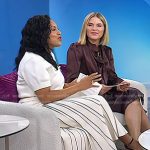 Sheinelle’s black ankle strap heel pumps on Today