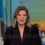 Christine Romans’ black velvet blazer on NBC News Daily