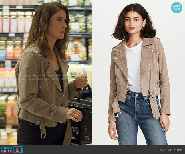 Blank NYC Suede Jacket in Sand Stoner worn by Allison (Cobie Smulders) on The Lincoln Lawyer