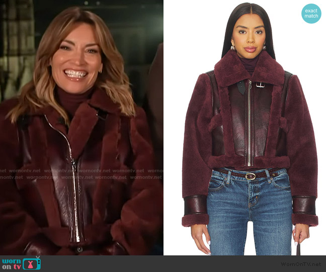 BlankNYC Cropped Jacket worn by Kit Hoover on Access Hollywood