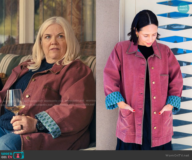 Block Shop Textiles Canyon Jacket worn by Dana Richards (Paula Pell) on The Burbs