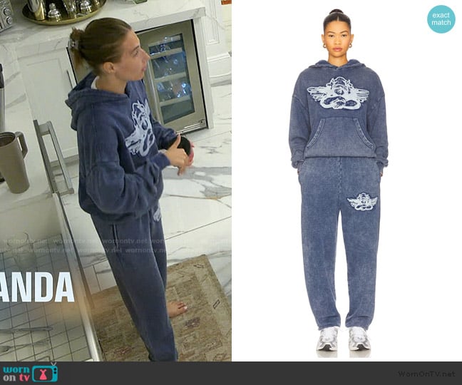 Boys Lie Stitch Me Up Racer Hoodie worn by Amanda Batula on Summer House