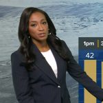 Brittany’s navy pinstripe blazer on Good Morning America