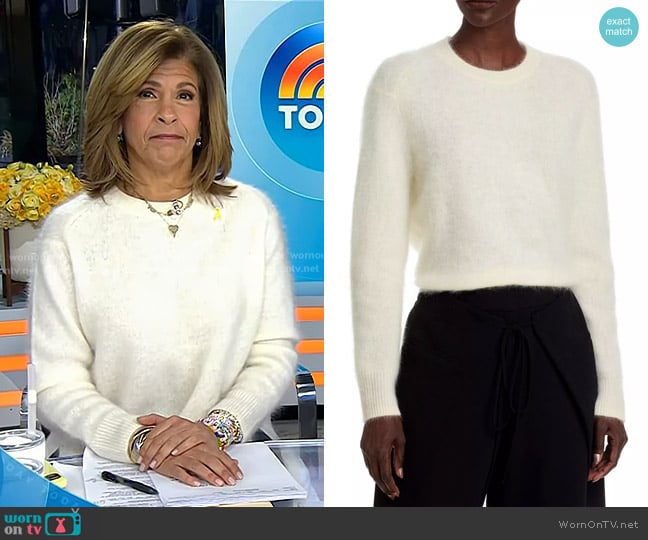 C by Bloomingdale's Cashmere 100% Cashmere Brushed Saddle Shoulder Sweater worn by Hoda Kotb on Today