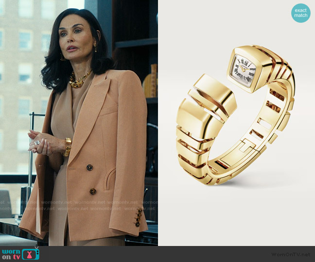 Cartier Reflection de Cartier watch worn by Cami Miller (Demi Moore) on Landman