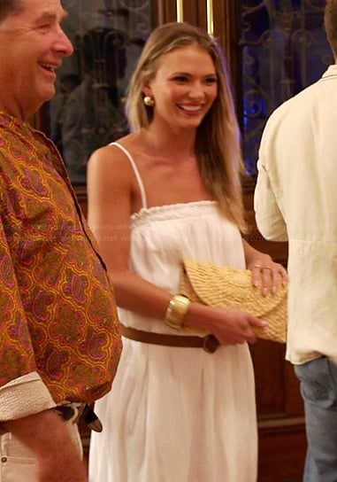 Charley’s straw clutch on Southern Charm