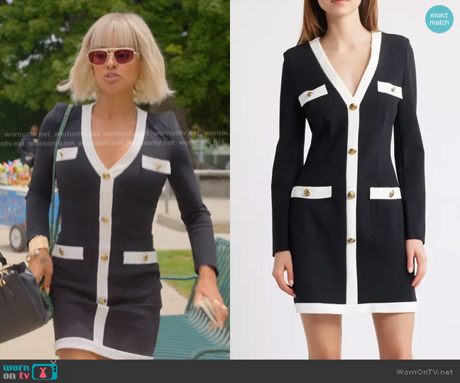Chiara Boni La Petite Robe Toluke Bicolor Long Sleeve Minidress worn by Jeanine Ferrigno (Emmanuelle Chriqui) on The Lincoln Lawyer