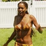 Ciara’s tie dye print bikini top and shorts on Summer House