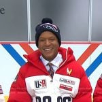 Craig’s red, white and navy puffer jacket on Today