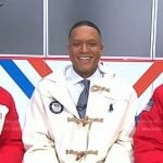 Craig’s white toggle coat on Today