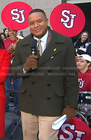 Craig’s green peacoat on Today