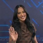 Ayesha Curry’s brown plaid dress on Today
