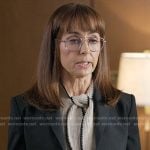 Dana’s beige tie neck knit vest on The Lincoln Lawyer