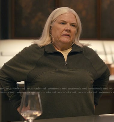 Dana’s green zip sweater on The Burbs