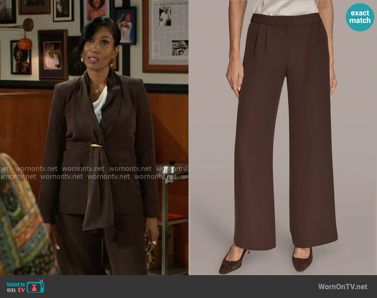 Donna Karan Wide Leg Pants worn by Dana 'Leslie' Thomas (Trisha Mann-Grant) on Beyond the Gates